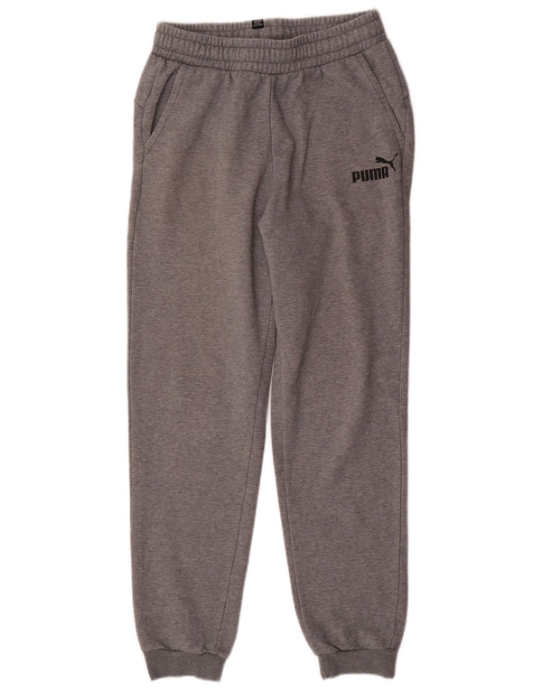 Puma Boys Tracksuit Trousers Joggers 15-16 Years Grey Cotton