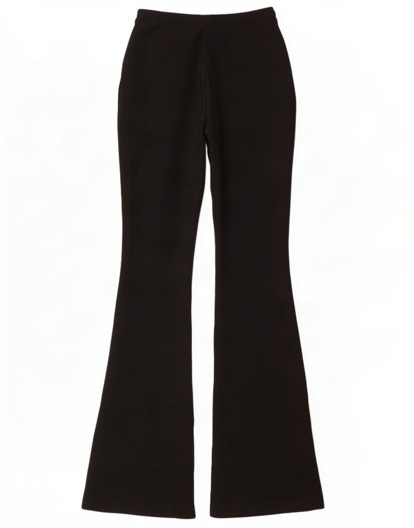 Zara Womens Flare Leggings UK 8 Small Black Cotton