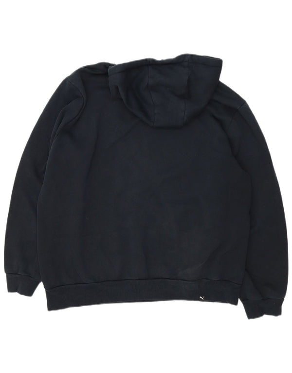 Ανδρικό γραφικό κουκούλα Puma, μεγάλο μαύρο βαμβακερό