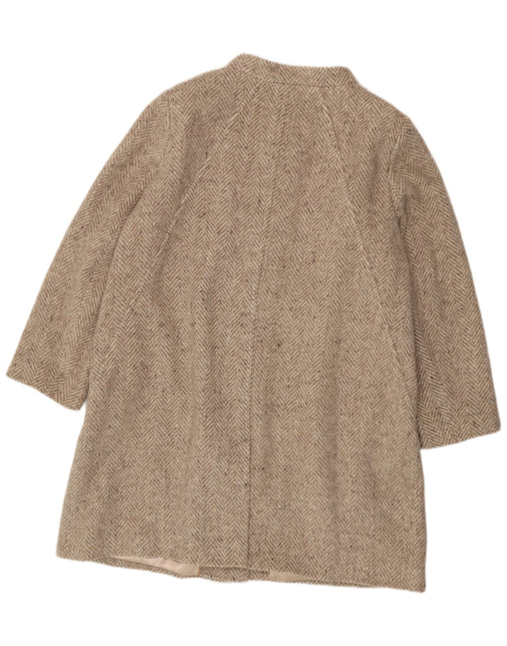 JACQUES VERT Γυναικείο παλτό UK 20 XL Γκρι μαλλί ψαροκόκαλο