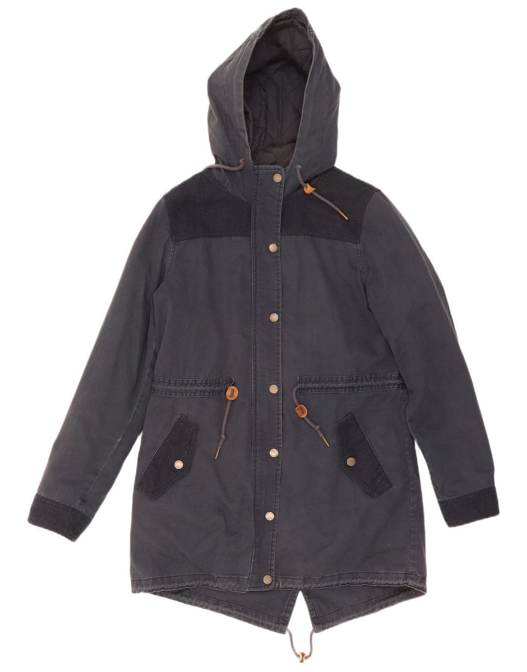 Γυναικείο μπουφάν Parka με κουκούλα Fat Face UK 14 Medium Navy Blue Polyester