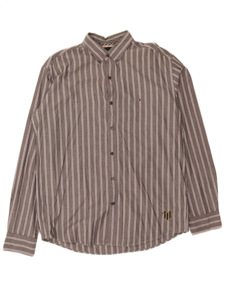 Tommy Hilfiger Ανδρικό πουκάμισο Vintage Fit Μεγάλο Γκρι Ριγέ