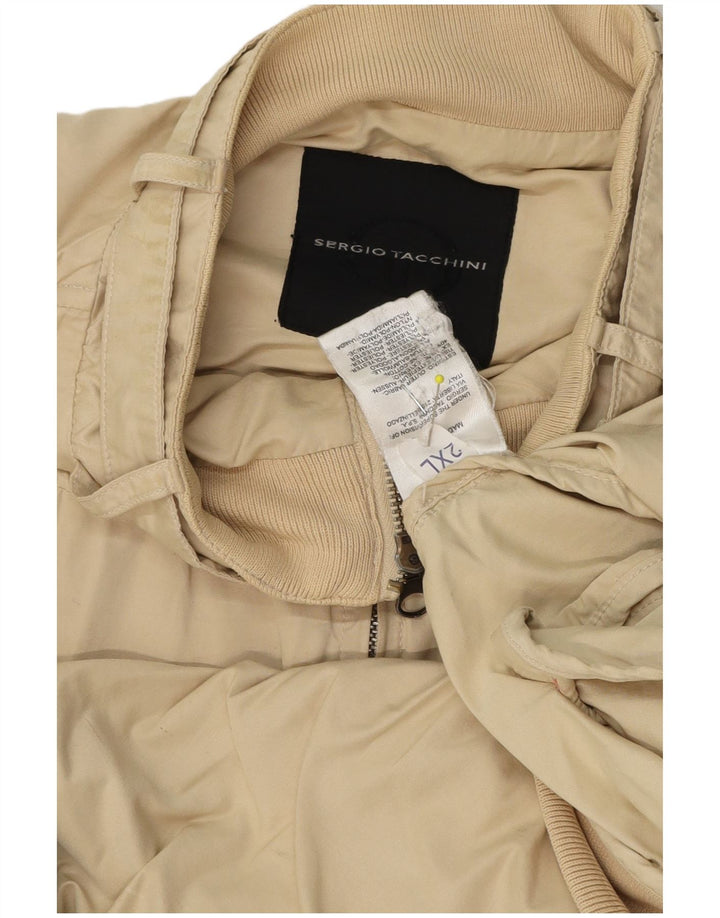 Sergio Tacchini Ανδρικό Bomber Jacket UK 44 2XL Beige Cotton