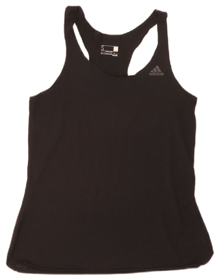 Γυναικείο γραφικό γιλέκο Adidas Top UK 8/10 Small Black Polyester