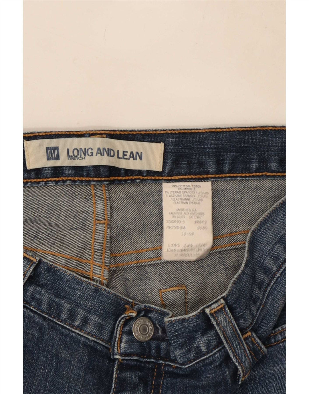 Gap Γυναικείο μακρύ και άπαχο τζιν US 8 Medium W30 L32 Navy Blue Cotton