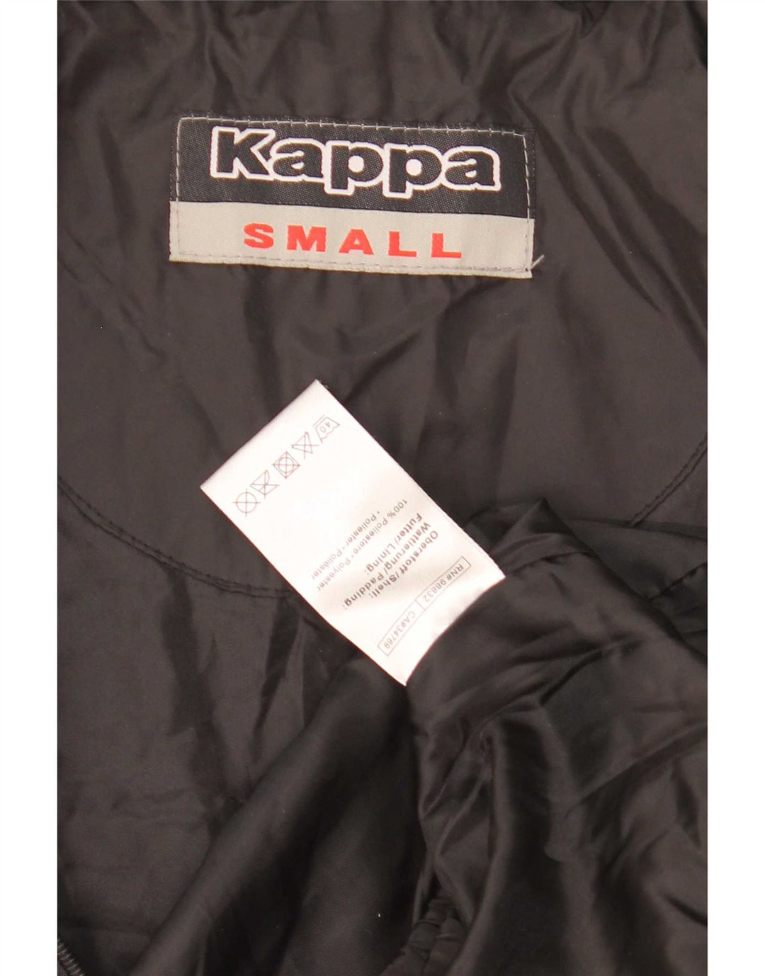 Kappa Ανδρικό μπουφάν με επένδυση UK 36 Small Black Polyester
