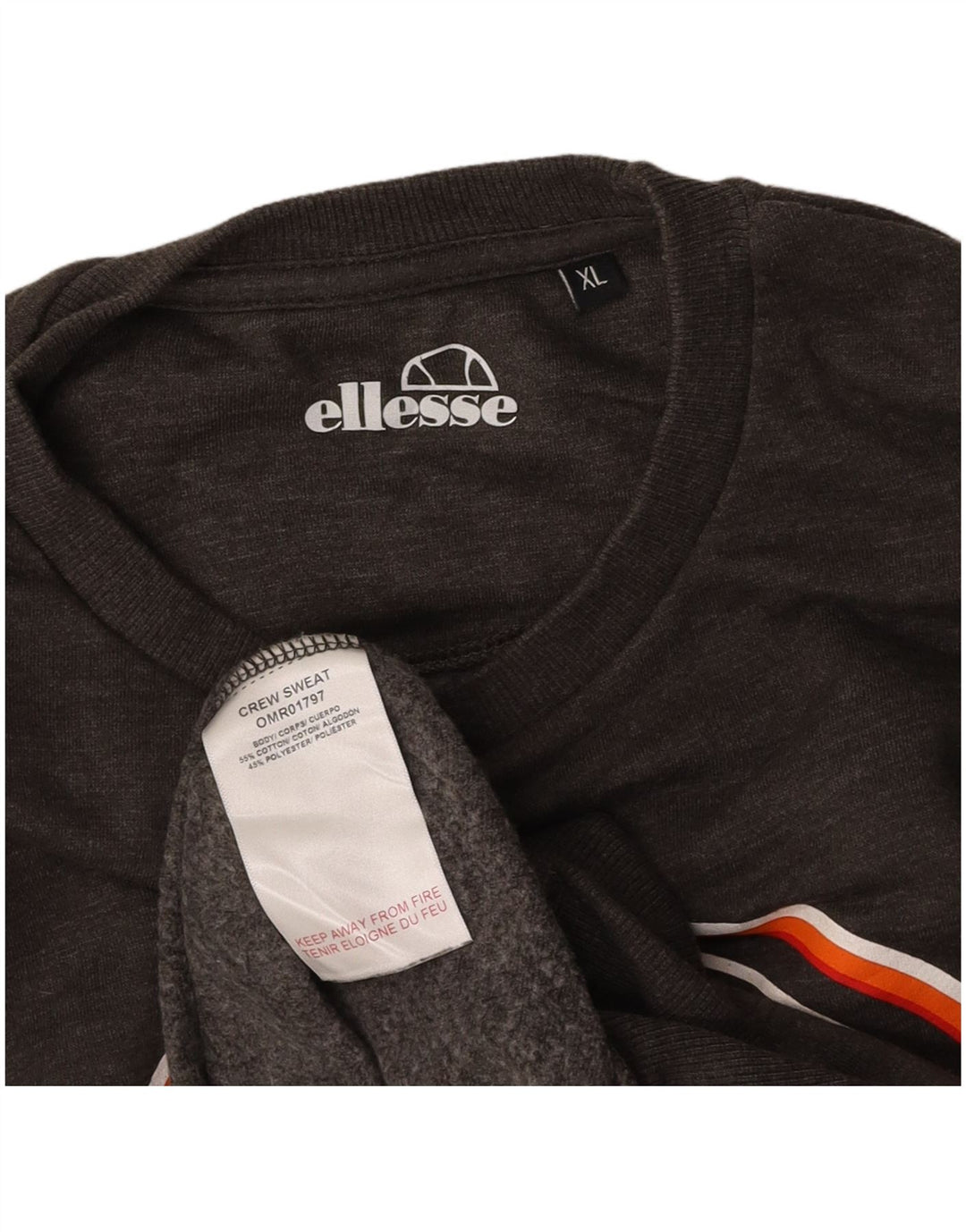 Ανδρικό γραφικό φούτερ ELLESSE Jumper XL Γκρι βαμβακερό