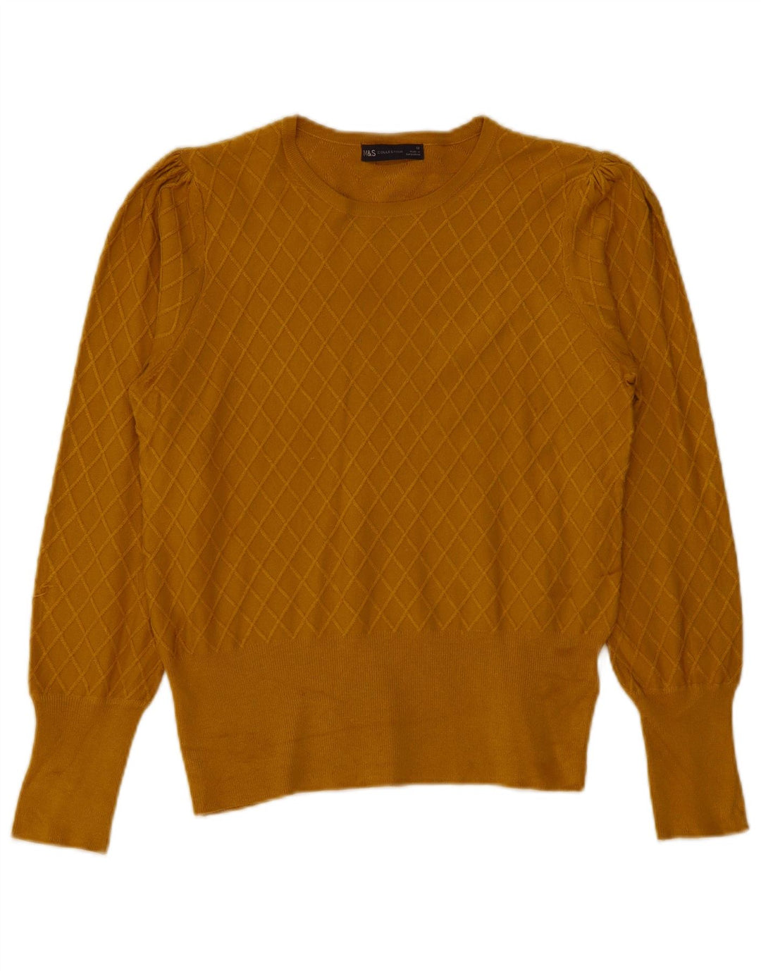 Marks & Spencer Γυναικείο πουλόβερ με λαιμόκαυστο UK 12 Medium Yellow