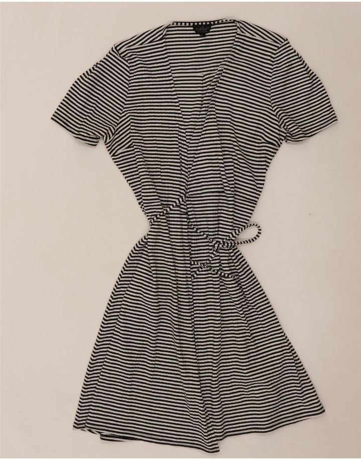 Γυναικείο φόρεμα Topshop Wrap UK 10 Small Black Ride Polyester