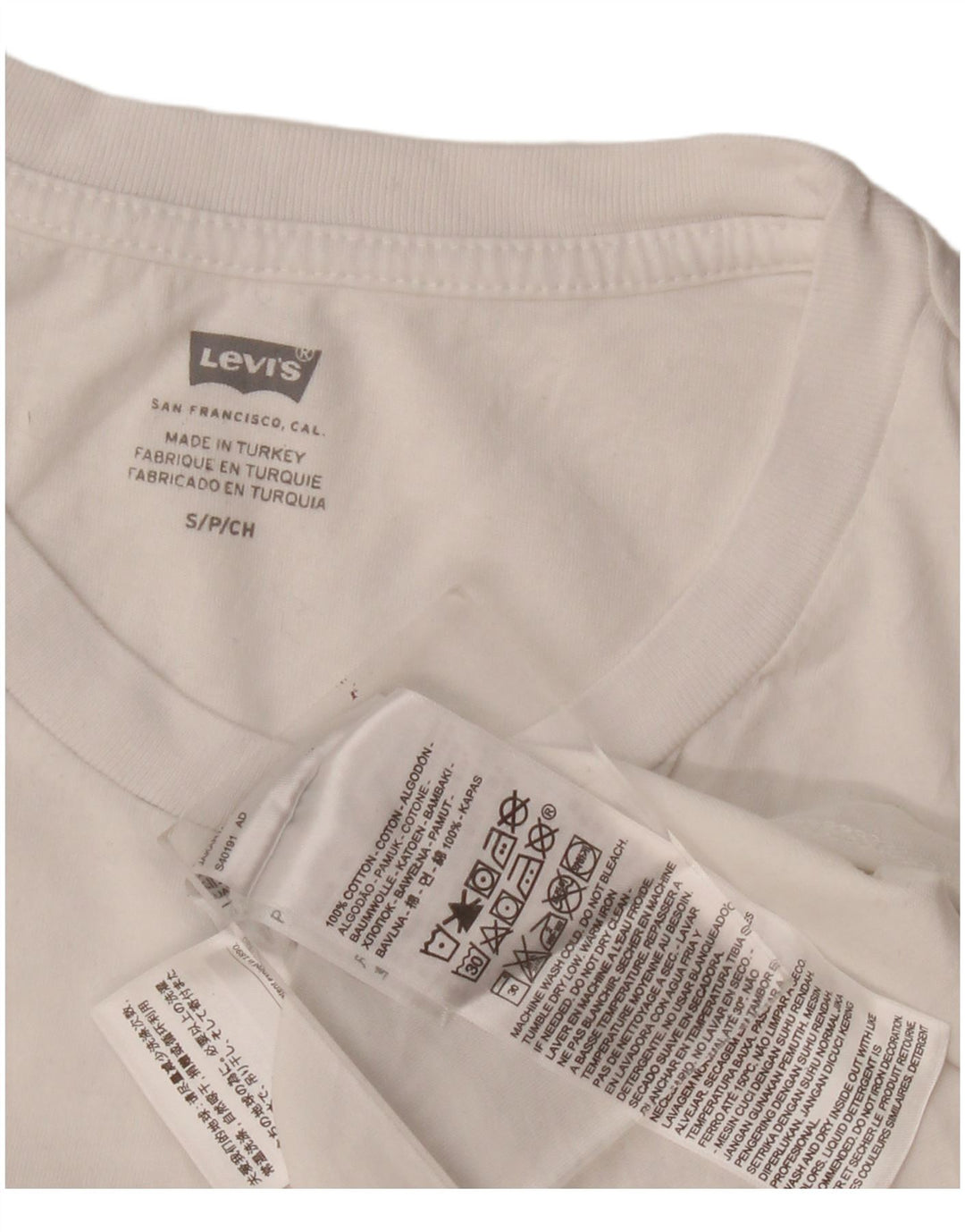 Ανδρικό γραφικό T-Shirt Levi's Top Μικρό λευκό βαμβακερό