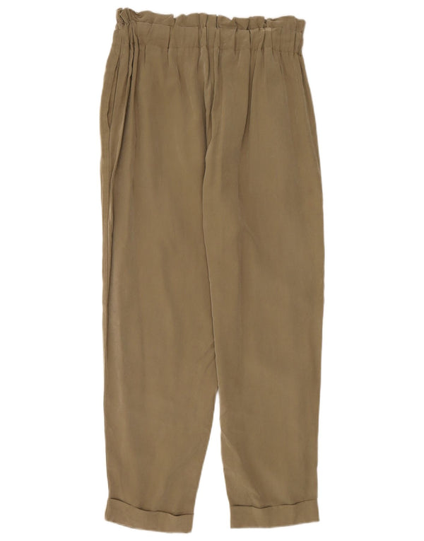 Zara Γυναικείο Ψηλόμεσο Παντελόνι Casual Μικρό W26 L28 Χακί