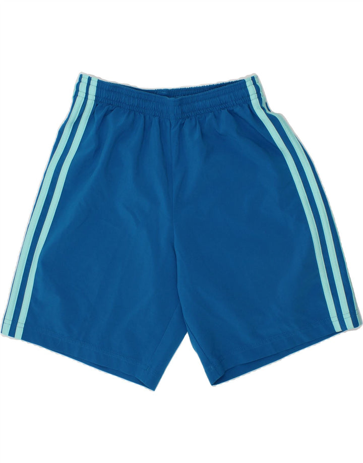 ADIDAS Boys Climalite Leggings 9-10 Years  Blue Polyester Vintage Adidas and Second-Hand Adidas from Messina Hembry 