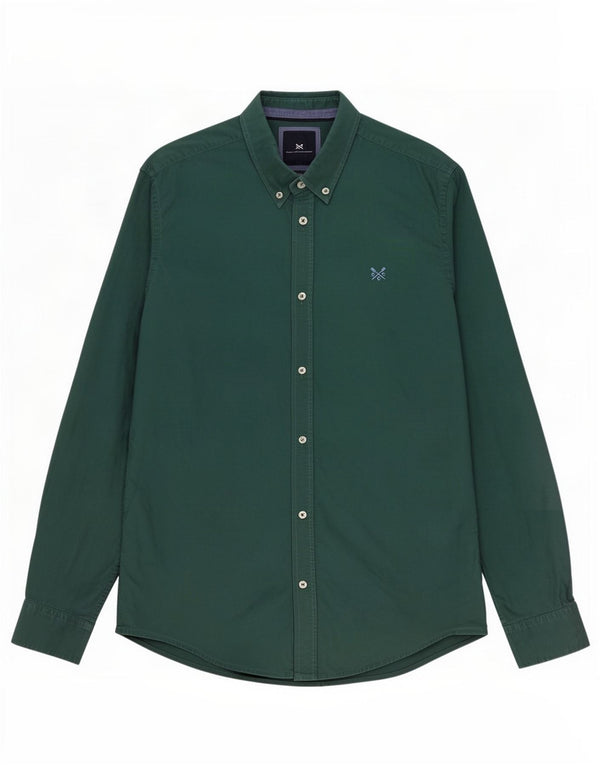 Ανδρικό πουκάμισο Crew Clothing Slim Fit, Μεσαίο πράσινο βαμβακερό
