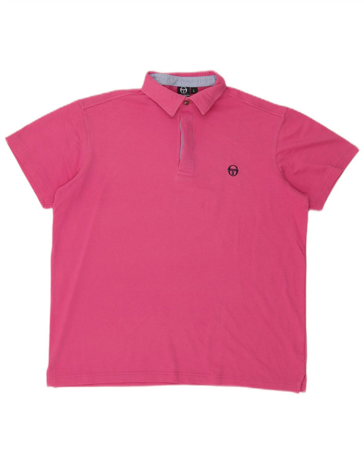 Sergio Tacchini Ανδρικό Πόλο Μπλουζάκι μεγάλο ροζ