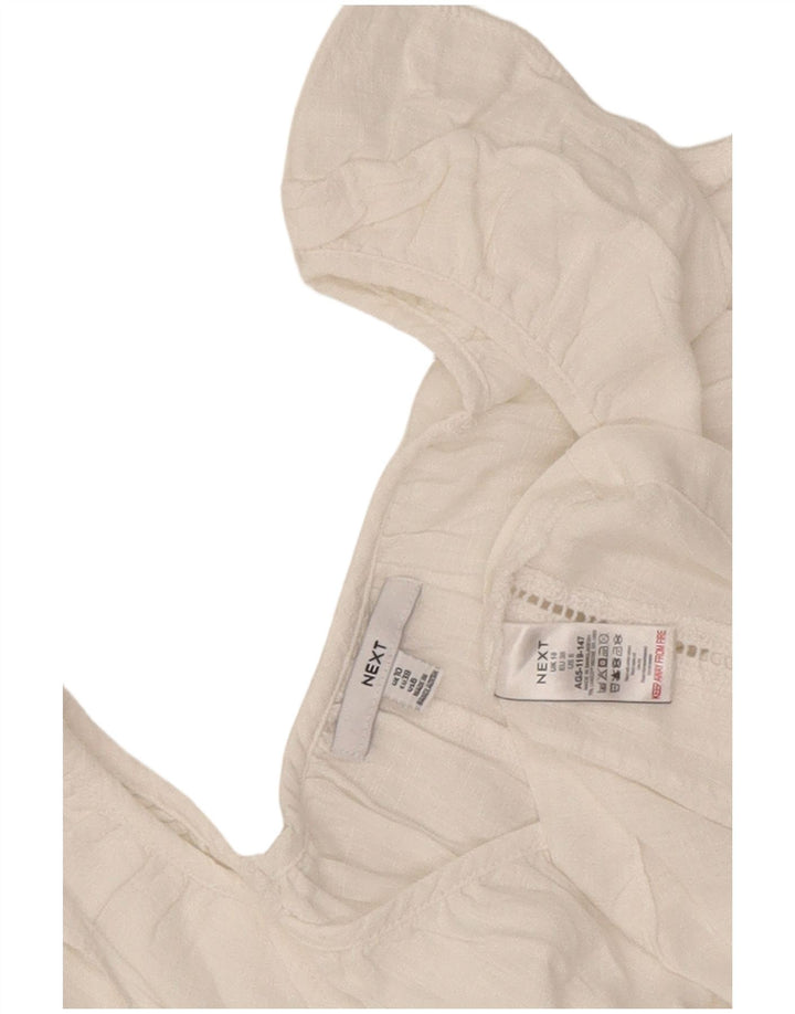 Επόμενο Γυναικεία Αμάνικη Μπλούζα Oversized Top UK 10 Small White Viscose