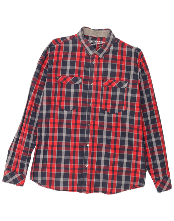 Jack & Jones Ανδρικό πουκάμισο XL Πολύχρωμο βαμβακερό καρό