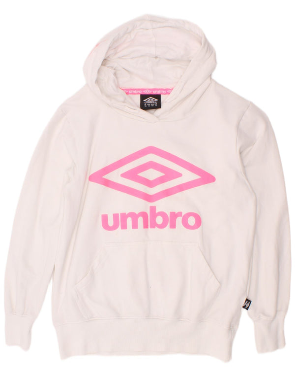 Umberto Girls Graphic Hoodie Jumper 11-12 ετών Λευκό βαμβακερό