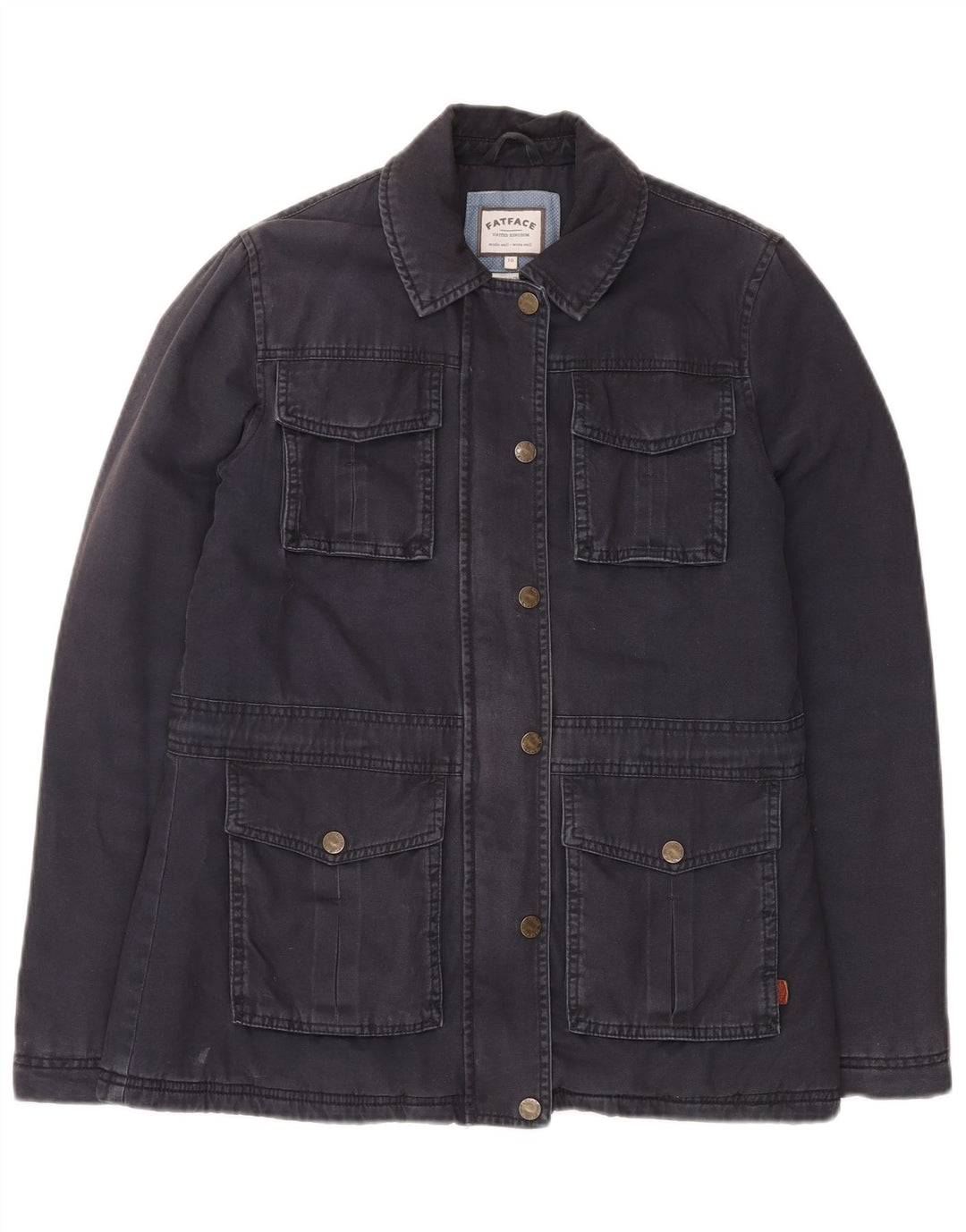 FAT FACE Γυναικείο Utility Jacket UK 10 Small Navy Blue Cotton