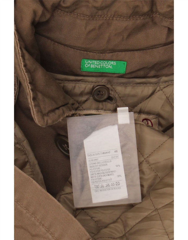 BENETTON Ανδρικό μπουφάν Parka με κουκούλα IT 48 Μεσαίο Καφέ Πολυεστέρας