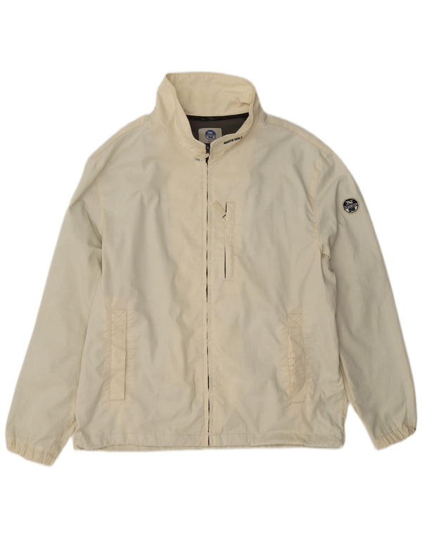 Ανδρικό μπουφάν βροχής North Sails UK 40 Large Off White Polyamide