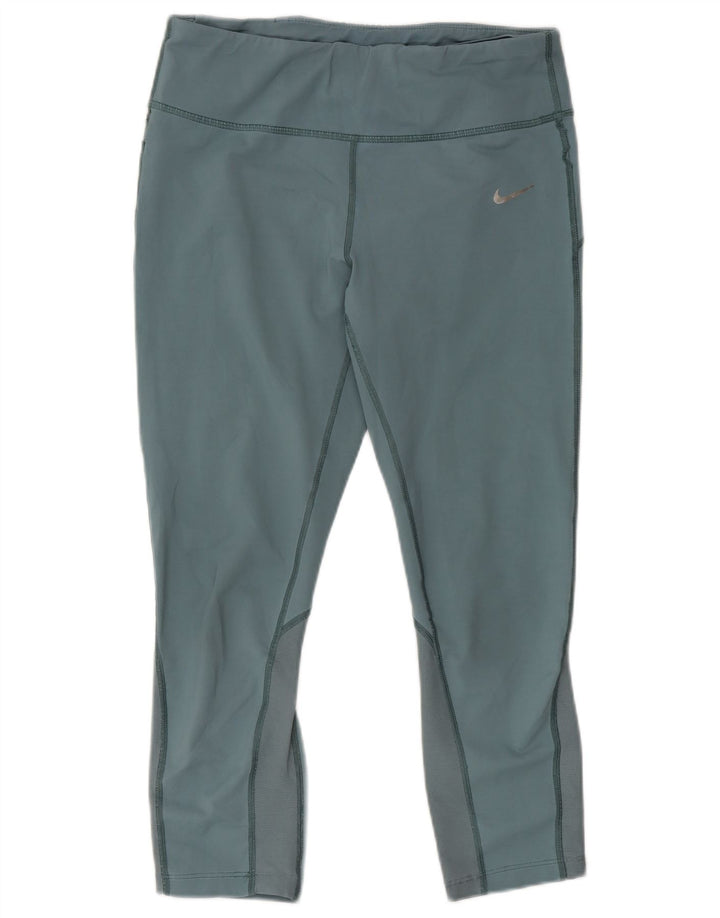 Γυναικείο κολάν Nike Dri Fit Capri UK 12 μεσαίο μπλε βαμβακερό