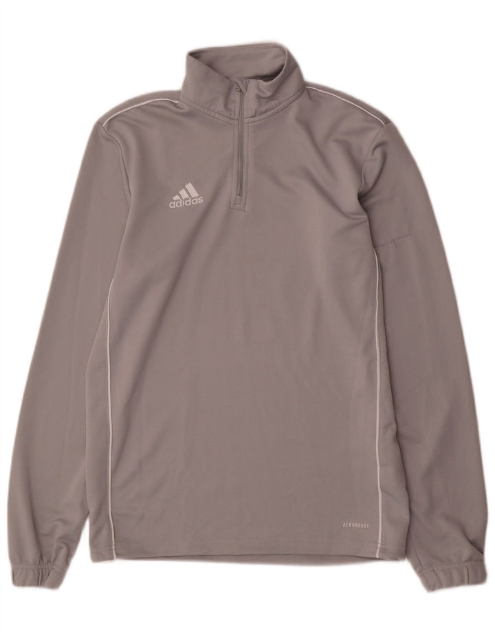 Adidas Ανδρική φόρμα πουλόβερ με φερμουάρ Aeroready Top Small Grey Polyester