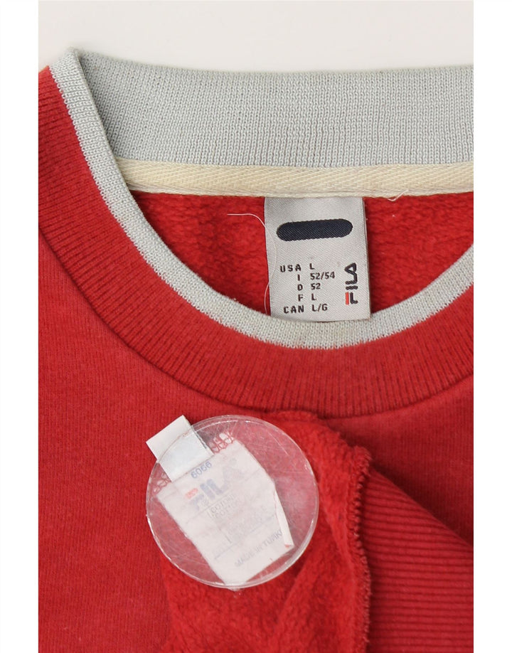 Ανδρικό φούτερ Fila Jumper IT 52/54 Μεγάλο κόκκινο βαμβακερό