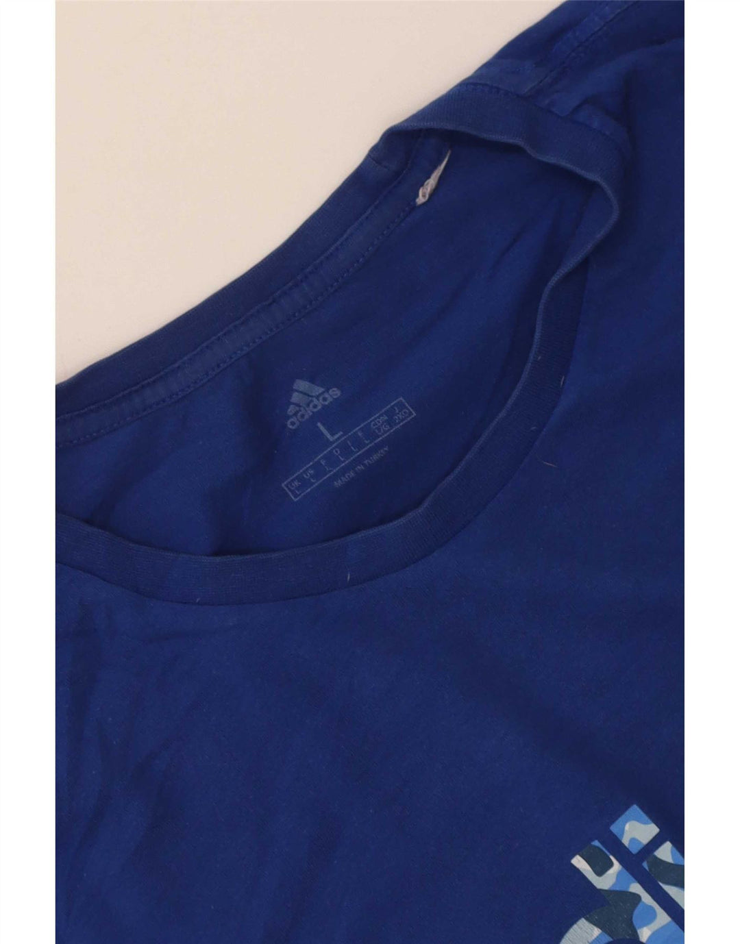 Ανδρικό γραφικό T-Shirt Adidas Top Large Blue