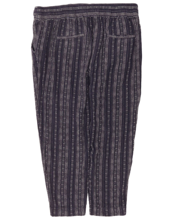 Marks & Spencer Γυναικείο παντελόνι Chino UK 20 2XL W40 L27 Navy Blue ριγέ