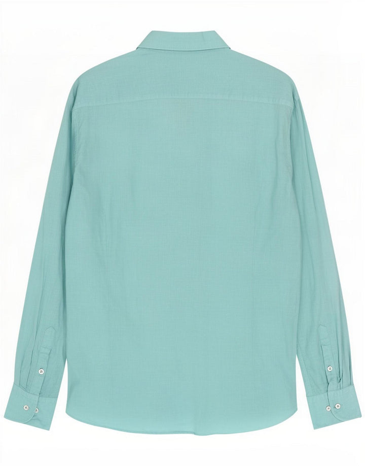 Ανδρικό πουκάμισο Massimo Dutti XL Μπλε λινό