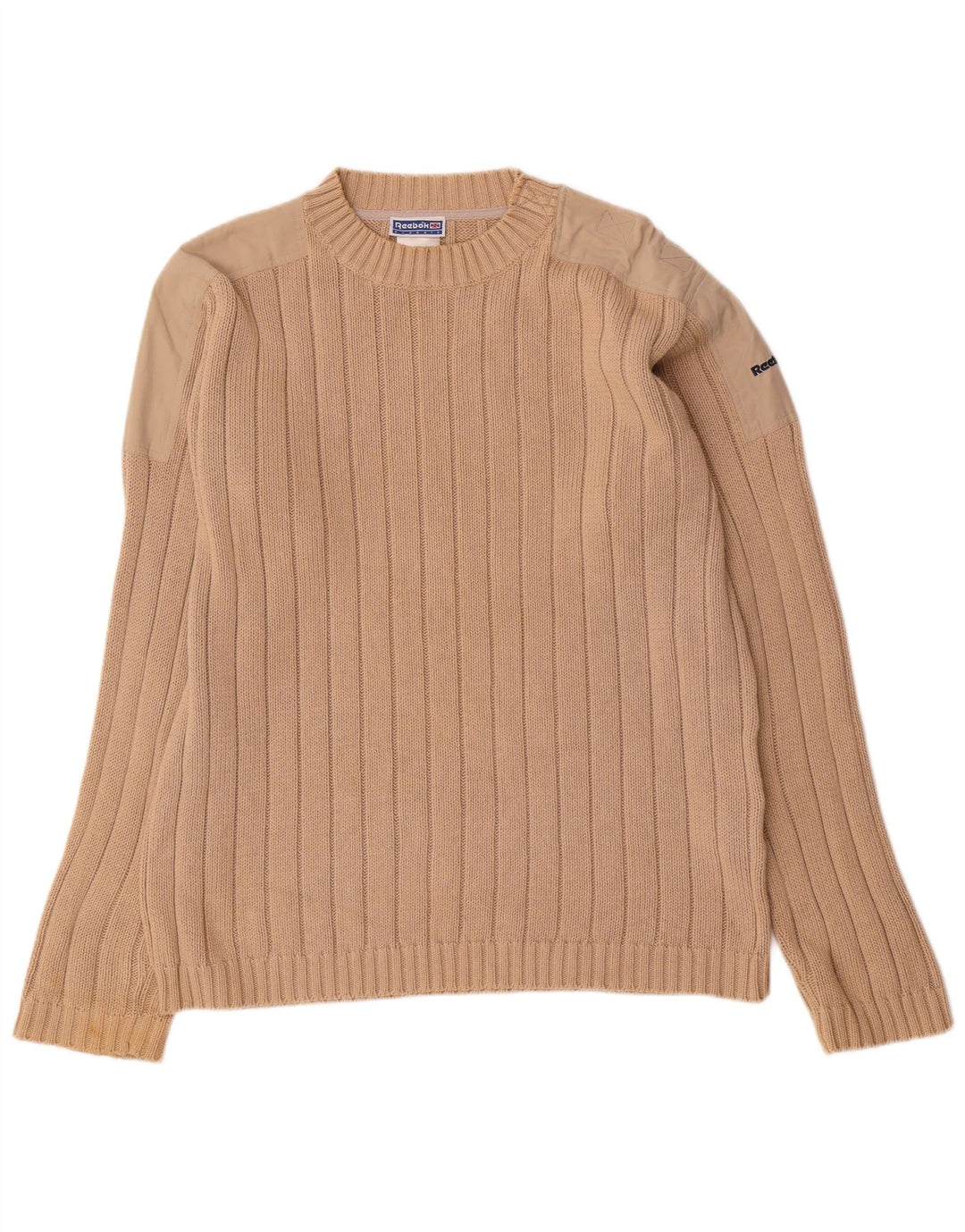 Ανδρικό πουλόβερ Reebok Crew Neck Crew Neck Jumper Μεσαίο μπεζ βαμβακερό