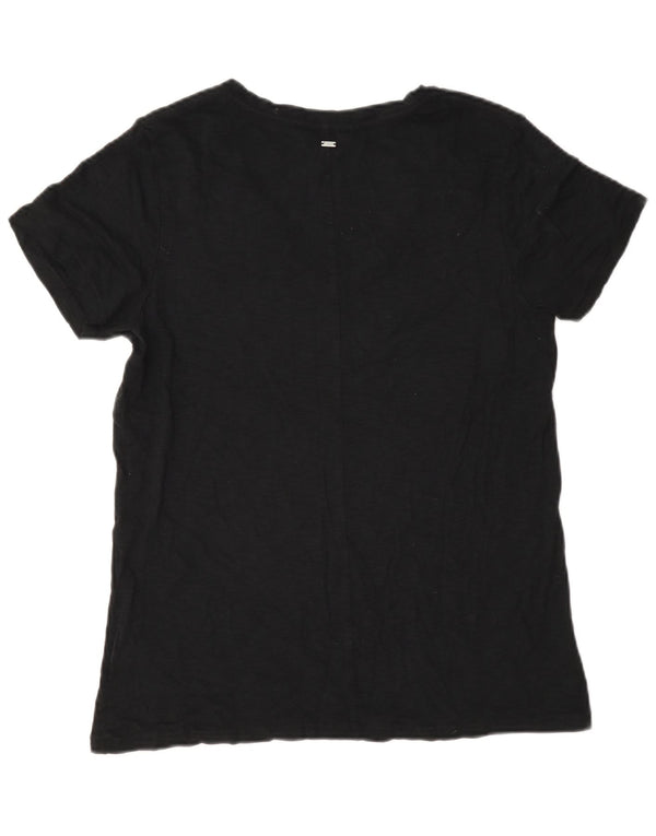 Superdry Γυναικείο T-Shirt Top UK 8 Small Navy Blue από βαμβάκι