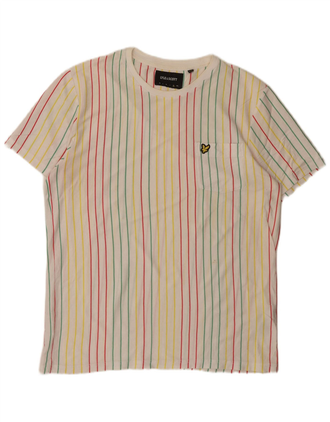 Lyle & Scott Ανδρικό T-Shirt Top XL Πολύχρωμο βαμβακερό ριγέ