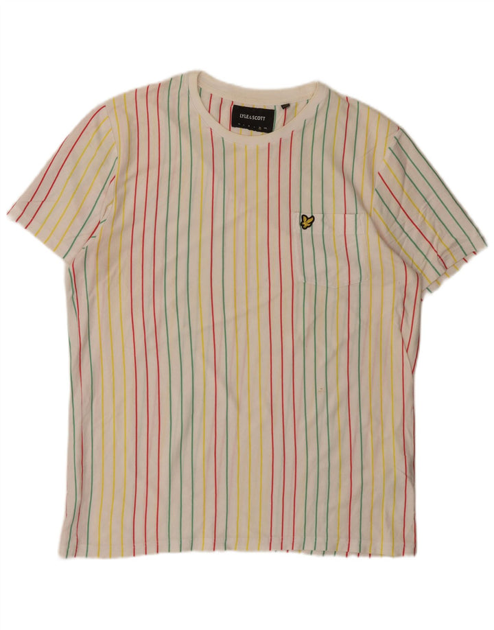 Lyle & Scott Ανδρικό T-Shirt Top XL Πολύχρωμο βαμβακερό ριγέ