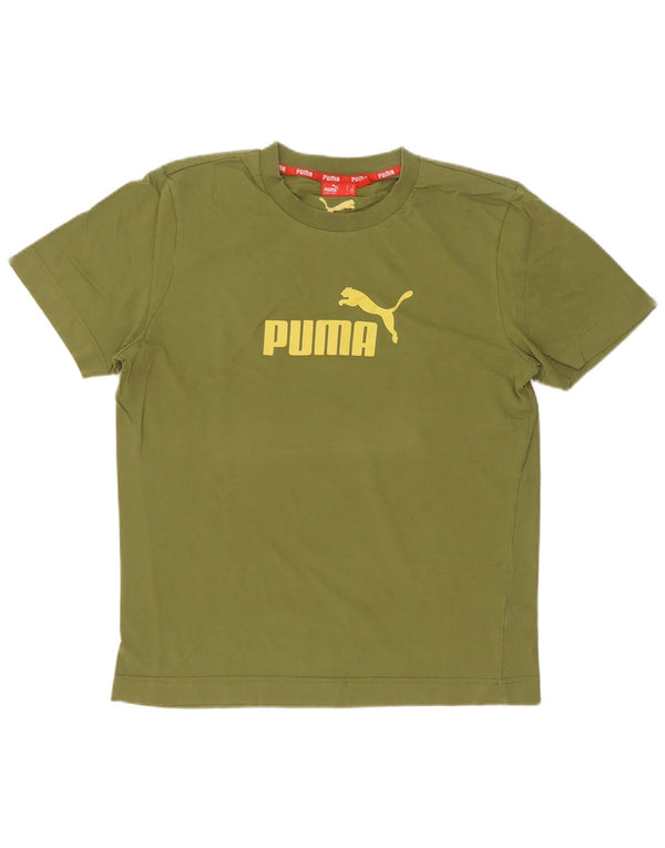 Ανδρικό γραφικό μπλουζάκι Puma Top Μεσαίο πράσινο