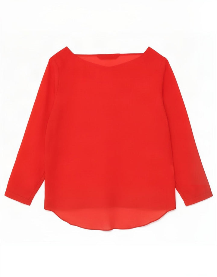 Zara Γυναικεία See Through Μπλούζα Top 10 Small Red Polyester