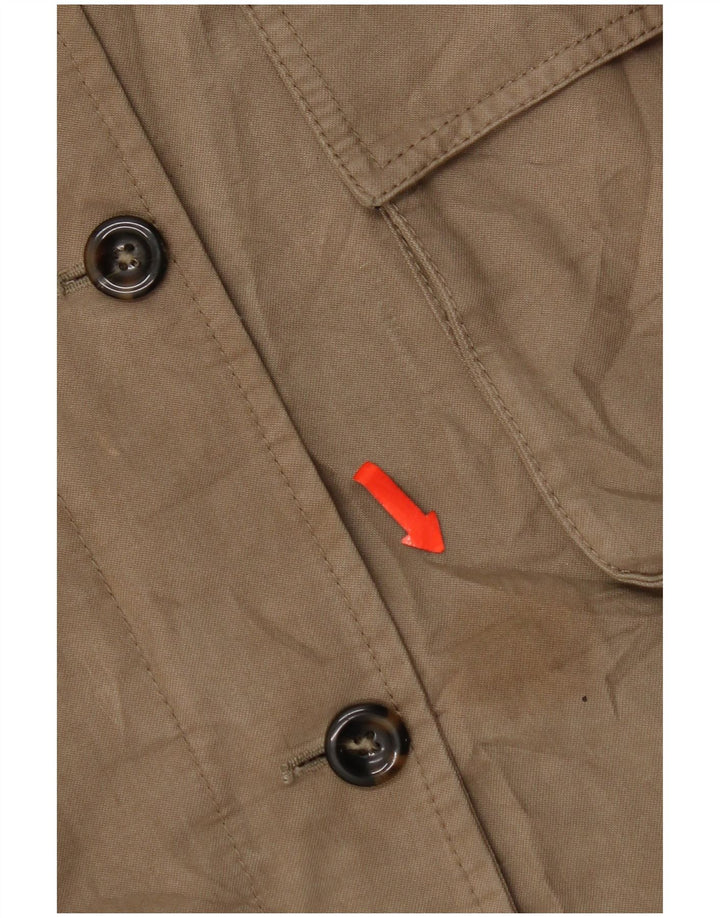 Massimo Dutti Γυναικείο μπουφάν Parka με κουκούλα UK 14 Medium Khaki Βαμβάκι