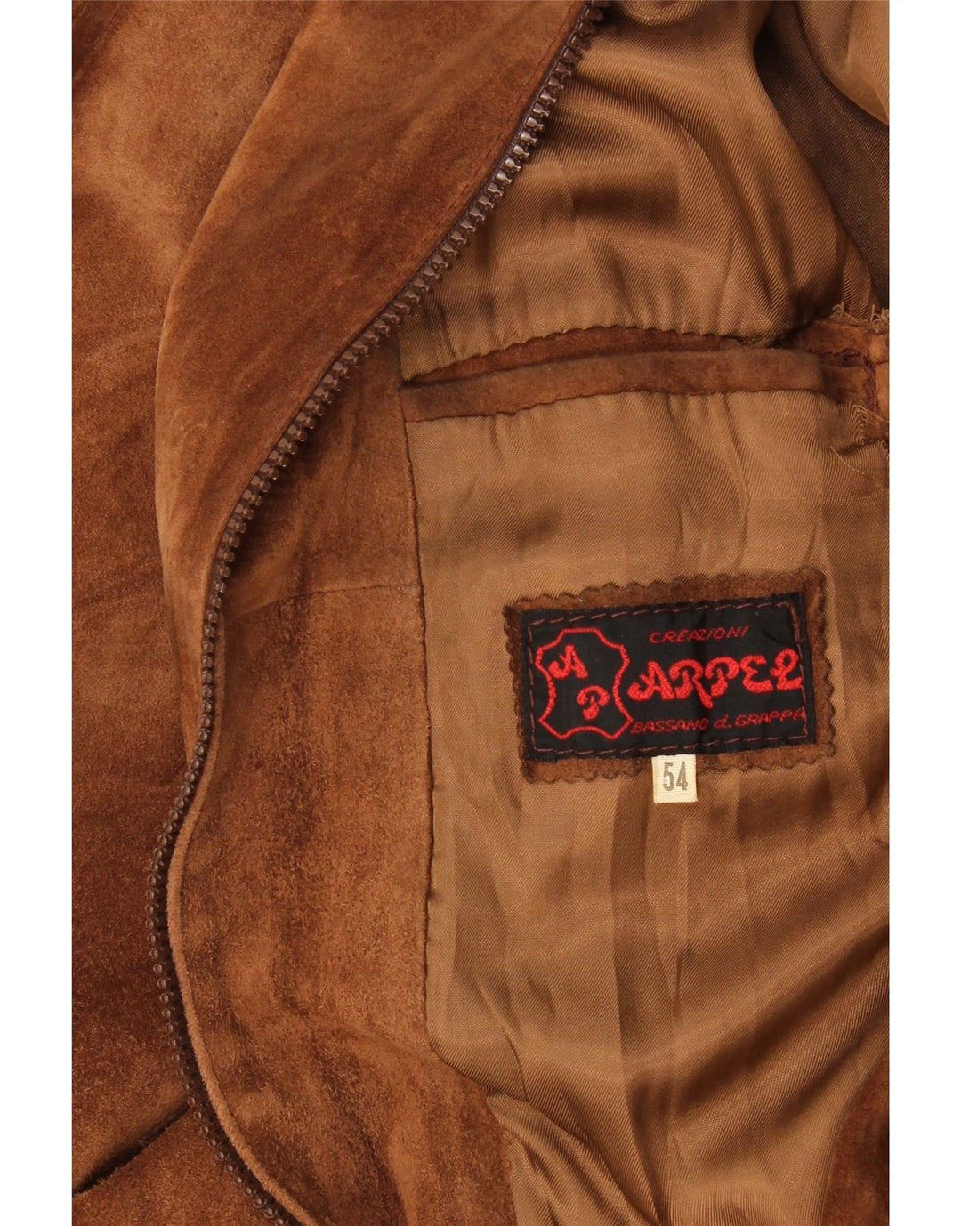 Vintage Ανδρικό Suede Bomber Jacket IT 54 2XL Beige