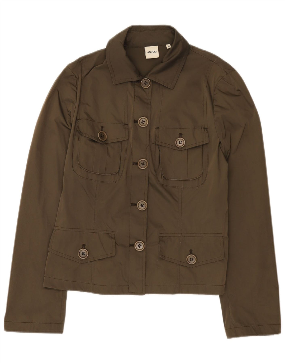 Aspesi Γυναικείο Utility Jacket UK 12 Medium Khaki Polyester