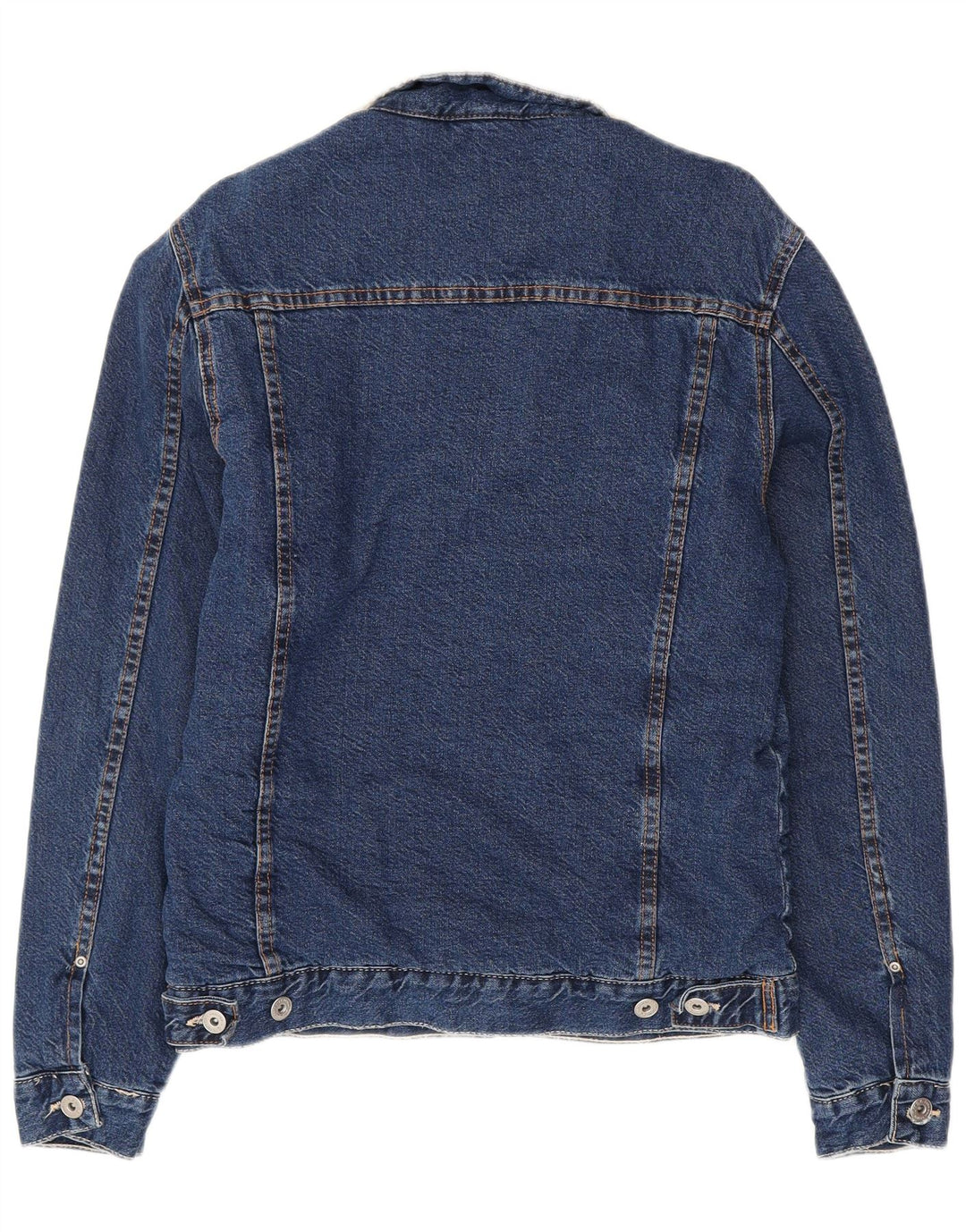 Ανδρικό τζιν μπουφάν ZARA Sherpa UK 40 Large Navy Blue Cotton