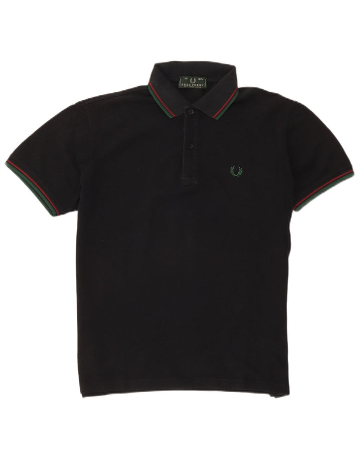 Fred Perry Ανδρικό Πόλο Μπλουζάκι Μεσαίο Μαύρο Βαμβακερό ριγέ