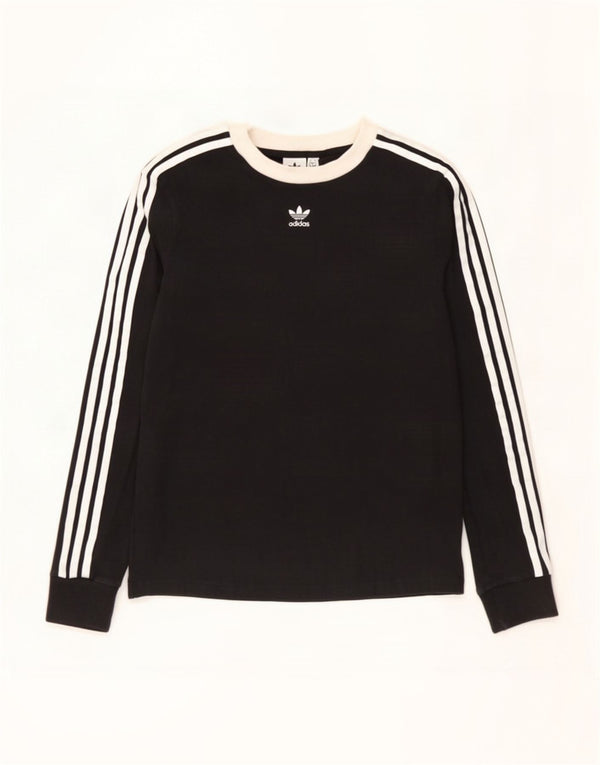 Adidas Γυναικείο τοπ μακρυμάνικο UK 12 μεσαίο μαύρο