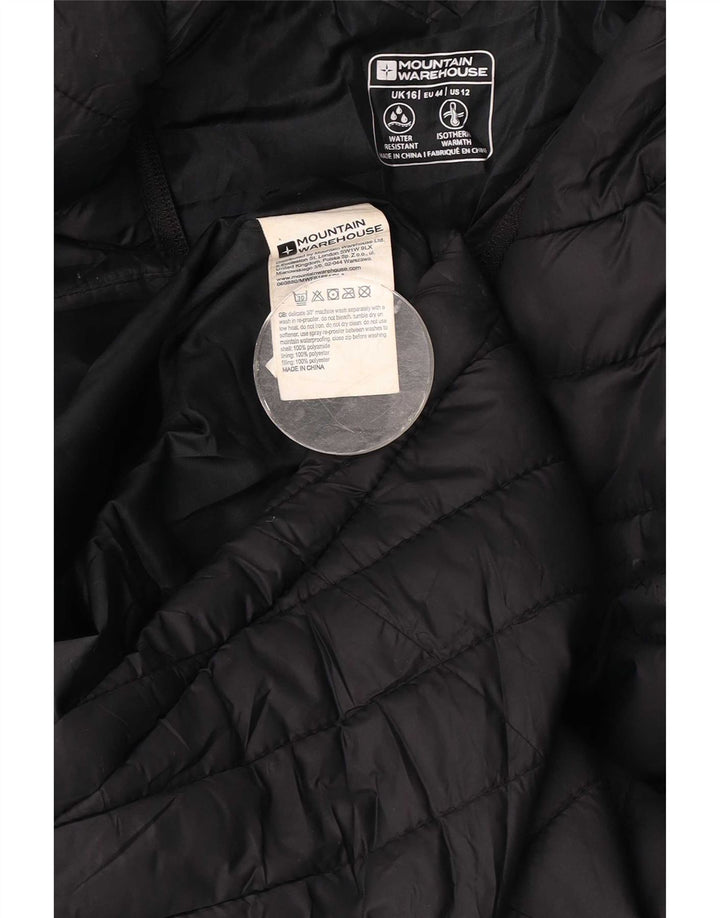 Mountain Warehouse Γυναικείο μπουφάν με κουκούλα UK 16 μεγάλο μαύρο πολυαμίδιο
