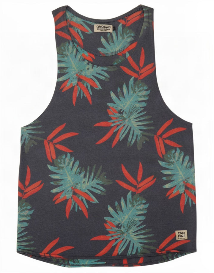 Jack & Jones ανδρικό γιλέκο τοπ Μικρό Navy Blue Floral