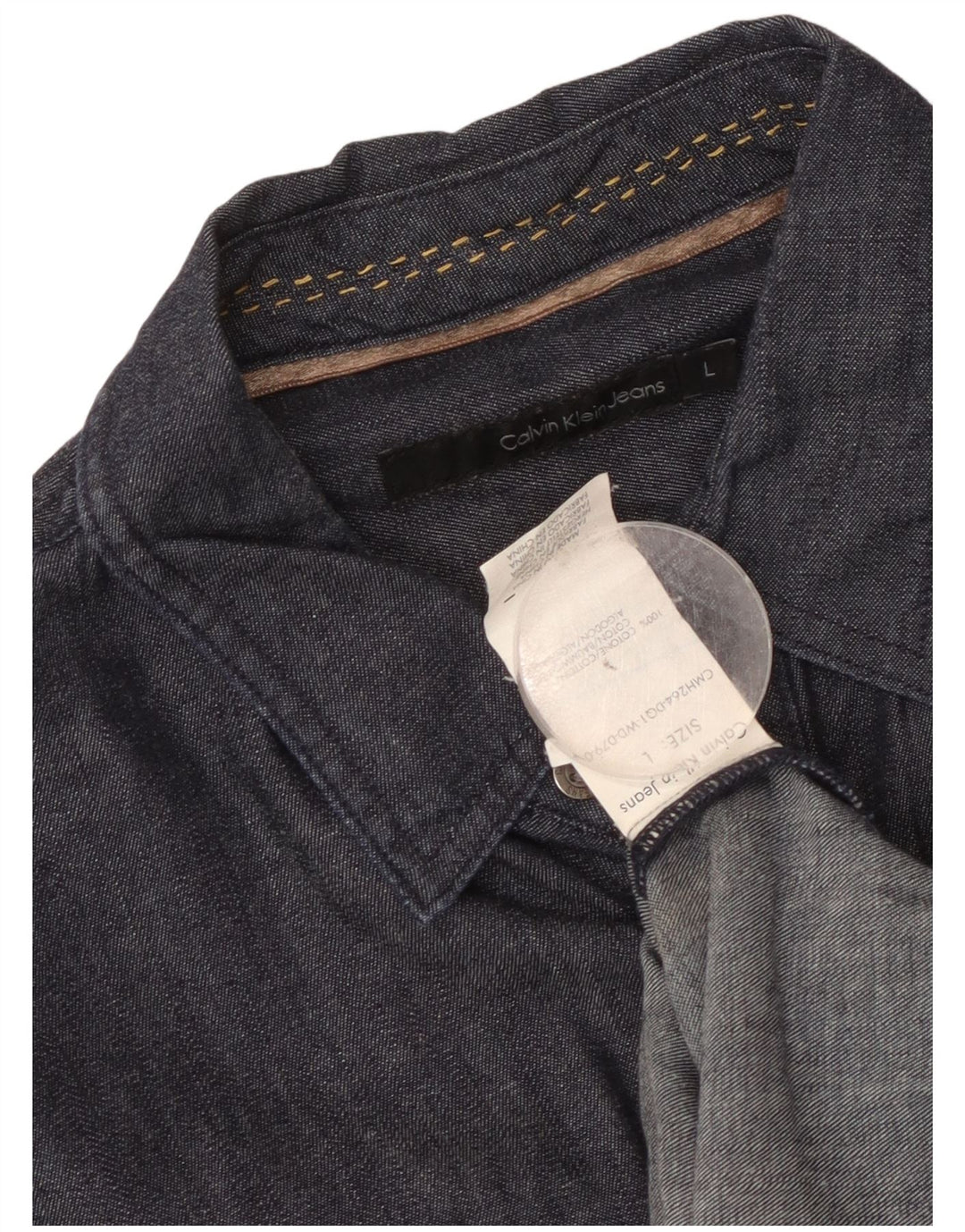 Calvin Klein Jeans Ανδρικό πουκάμισο μεγάλο Navy Blue βαμβακερό