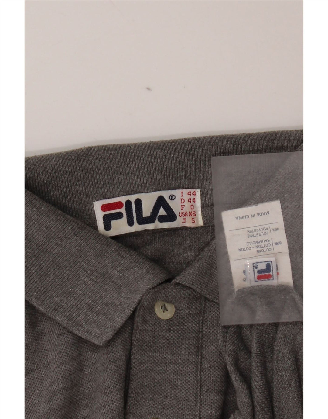Fila Ανδρικό πουκάμισο Polo Loose Fit IT 44 XS Γκρι βαμβακερό