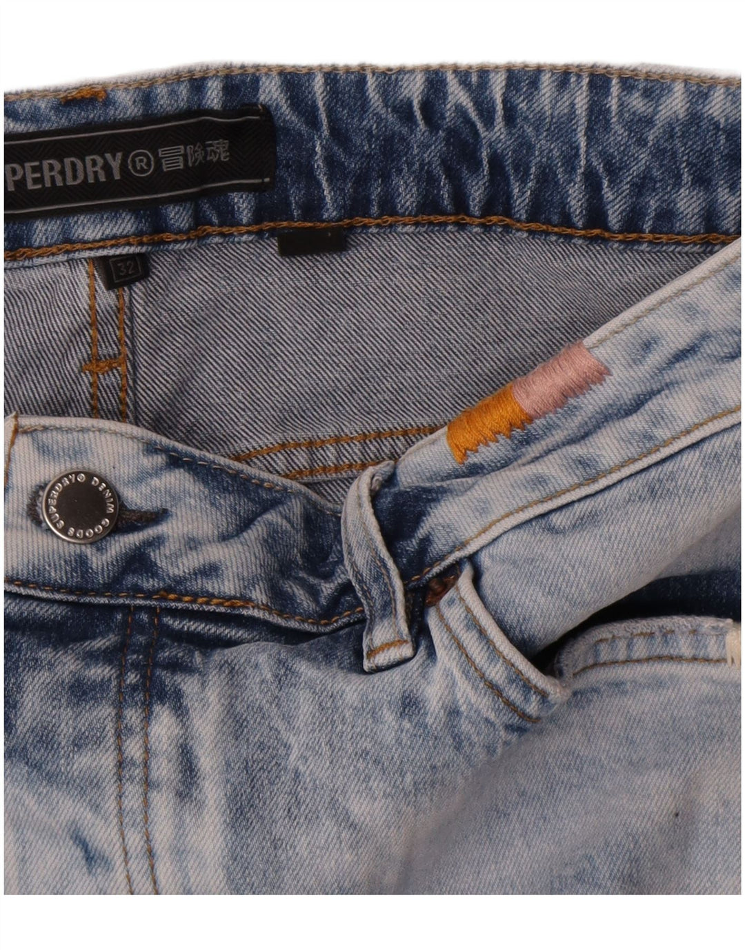 Superdry Γυναικείο Denim Hot Παντελόνι W32 Μεγάλο Μπλε Βαμβακερό
