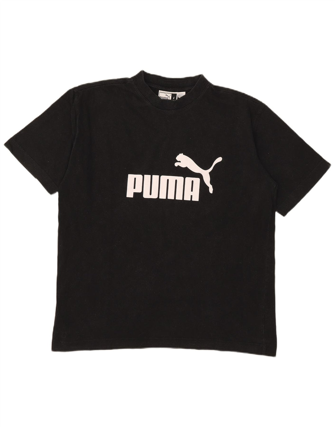 Ανδρικό γραφικό μπλουζάκι Puma, μεγάλο μαύρο βαμβακερό