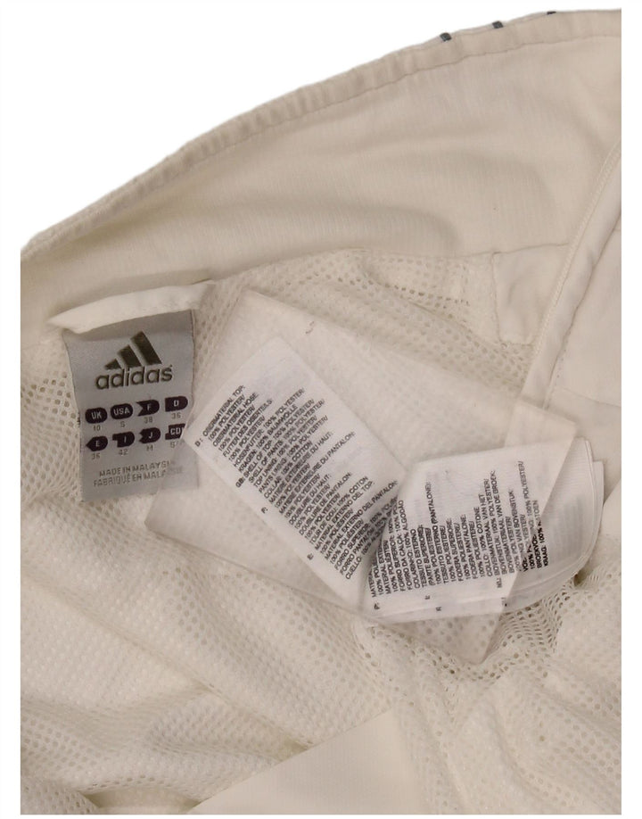 Γυναικεία αθλητική φόρμα ADIDAS Top Jacket UK 10 Small White Polyester