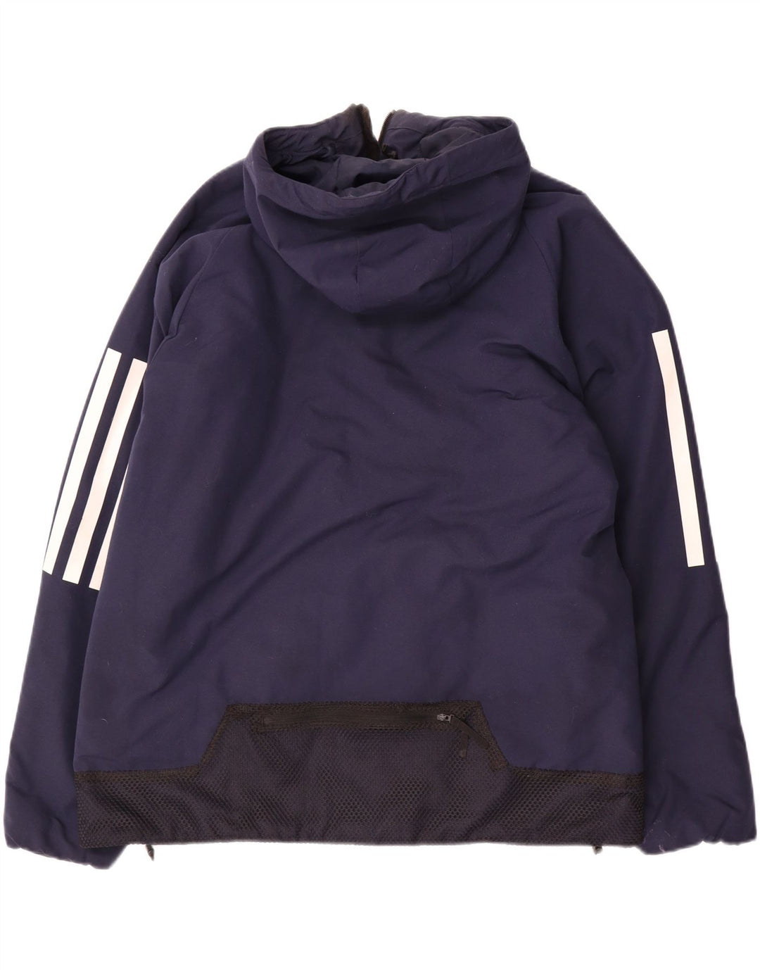 Adidas Ανδρικό μπουφάν με κουκούλα αντιανεμικό UK 40 Large Navy Blue Polyester